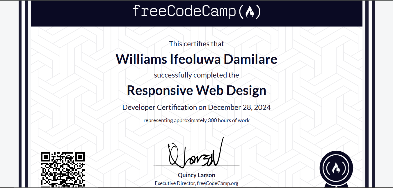freeCodeCamp Responsive Web Design Certificate